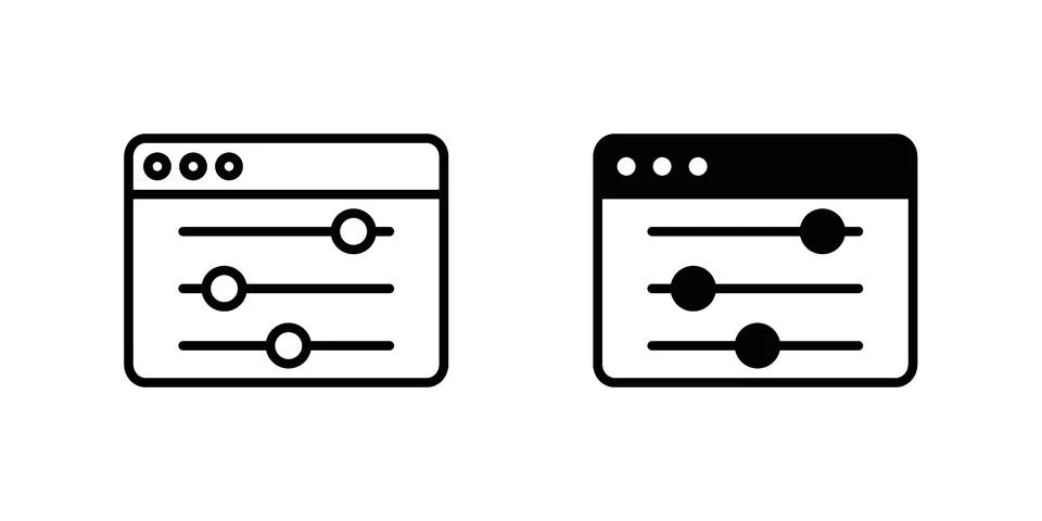 Controls icon Illustration Eps10 for web or app Stock Illustration