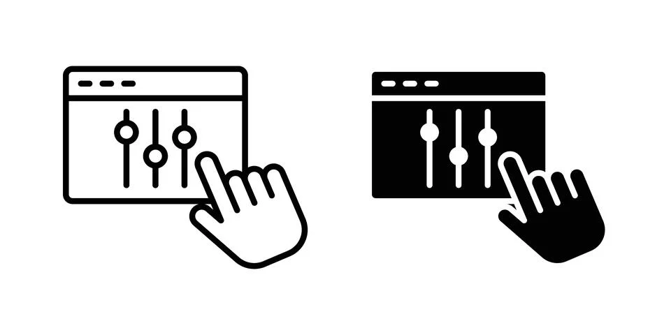 Controls icon illustration. Pixel perfect vector graphics Stock Illustration