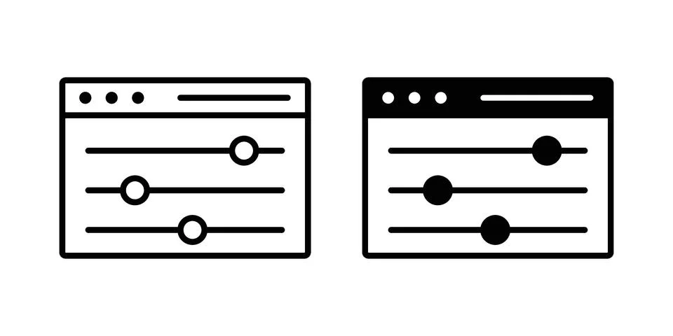Controls icon or illustration vector symbols Stock Illustration