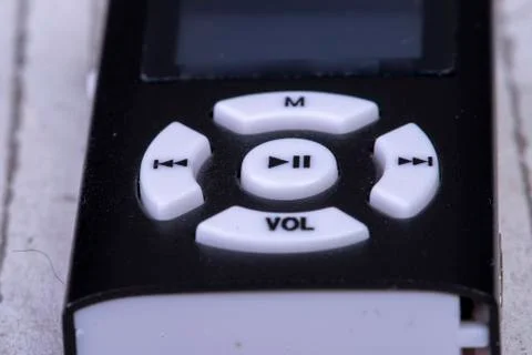 Controls for a micro music player mp3 Stock Photos