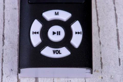 Controls for a micro music player mp3 Stock Photos