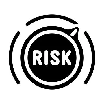 Controls risk glyph icon vector illustration Illustration
