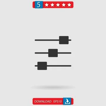 Controls vector icon Stock Illustration