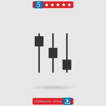 Controls vector icon Stock Illustration