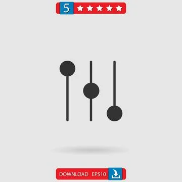 Controls vector icon Stock Illustration