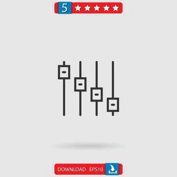 Controls vector icon Stock Illustration