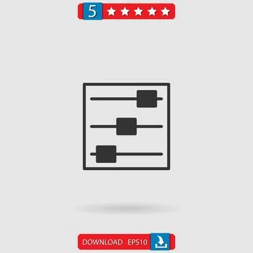 Controls vector icon Stock Illustration