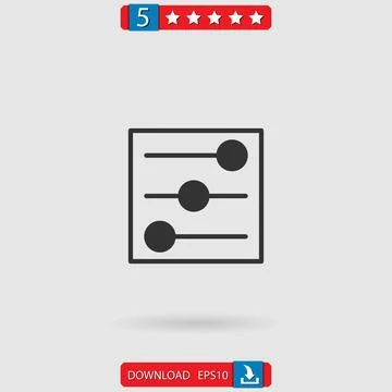 Controls vector icon Stock Illustration