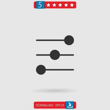 Controls vector icon Stock Illustration