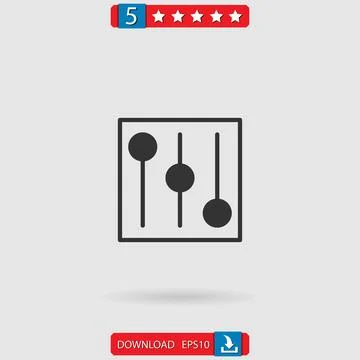Controls vector icon Stock Illustration