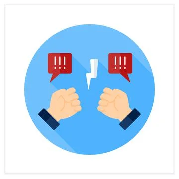 Controversial flat icon Stock Illustration