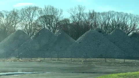 Contrsuction Site Stone Piles Stock Footage 276741115