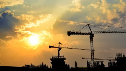 Contruction crane Stock Footage 242797719