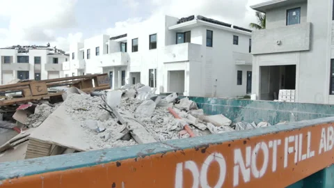 Contruction Debris Stock Footage 219886815