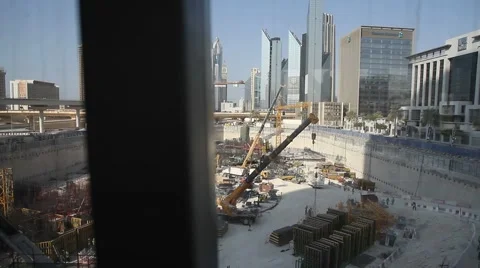 Contruction in Dubai, UAE Stock Footage 61176339