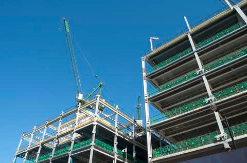 Contruction site with crane Foto stock