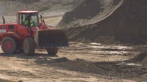 Contruction site scraper 02 Video stock 2166246