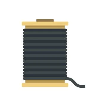 Contruction wire coil icon flat isolated vector Stock Illustration
