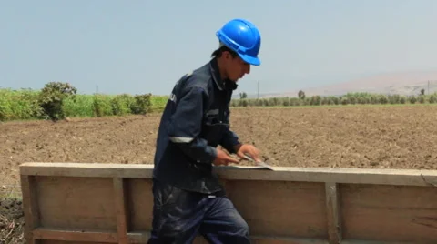 Contruction Workers at Work, Building , Digging and Working in Rural Town Stock Footage 49822459