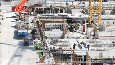 Contructionsite Wide angle top shot 動画素材 94825148