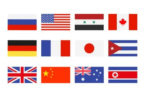 Contry flag illustrtion Stock Illustration