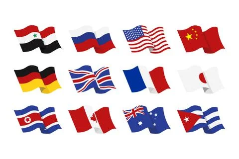 Contry flag illustrtion Stock Illustration