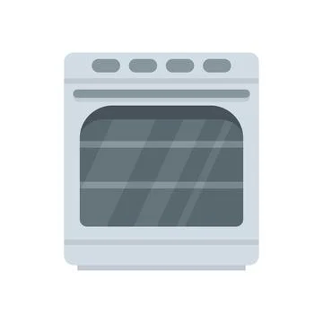 Convection oven icon flat vector. Electric kitchen stove 스톡 일러스트