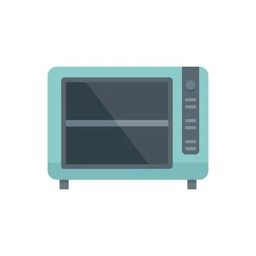 Convection oven timer icon flat vector. Cook stove 스톡 일러스트