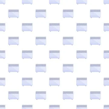 Convector electric radiator heaters seamless pattern background Illustrazione stock