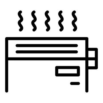 Convector heat icon outline vector. Electric heater Illustrazione stock