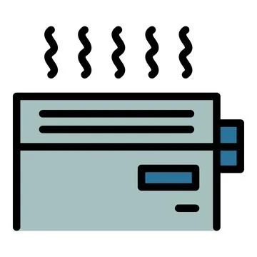 Convector heat icon vector flat Illustrazione stock