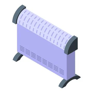 Convector icon isometric vector. Room energy Illustrazione stock