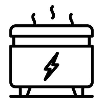 Convector icon outline vector. Electric radiator Illustrazione stock