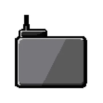 Convenience charging mouse pad wireless pixel art vector illustration Stock Illustration