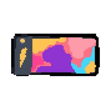 Convenience charging mouse pad wireless pixel art vector illustration Stock Illustration