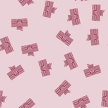 Convenience store glyph seamless pattern Ilustración de archivo
