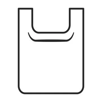 Convenience store plastic bag icon. Illustrazione stock