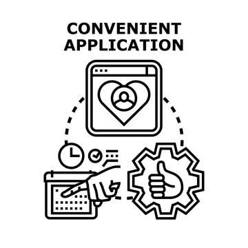 Convenient application providing seamless digital service and management Stock Illustration