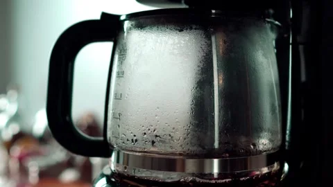 Convenient coffee maker espresso brewing cooking household at work backgrounds Video stock 336585336