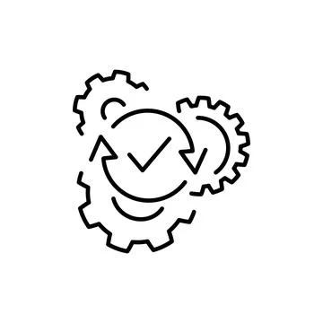 Convenient, effective action. Simple solution. Easy method. Vector linear icon Stock Illustration