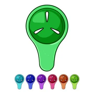 Convenient egg separator tool cartoon vector graphic Stock Illustration