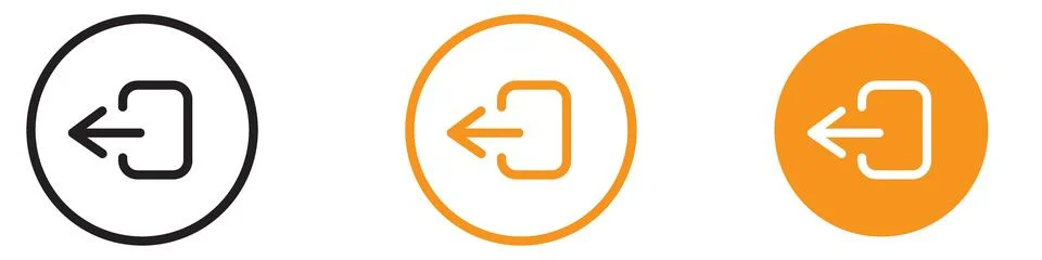 Convenient Logout Exit Icon for User Interface and Navigation Graphics Esse.. 스톡 일러스트