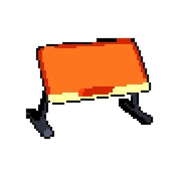 Convenient portable lap desk pixel art vector illustration Ilustração Stock
