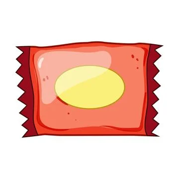 Convenient snack pack cartoon vector illustration Stock Illustration