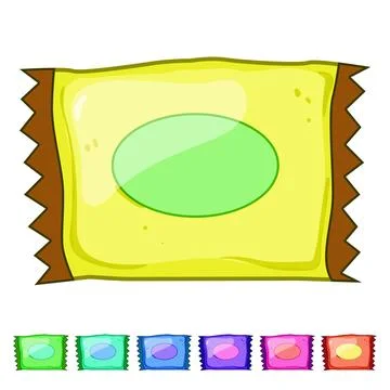 Convenient snack pack cartoon vector graphic Stock Illustration