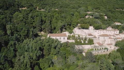 Convent of Nossa Senhora da Arrabida Stock Footage 72306627