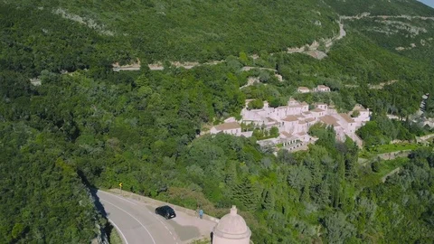 Convent of Nossa Senhora da Arrabida Stock Footage 72307386