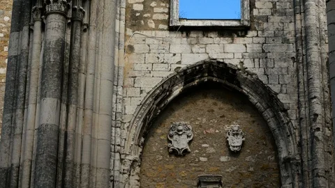 Convent of Our Lady of Mount Carmel, Convento do Carmo in Lisbon Stock Footage 109606862