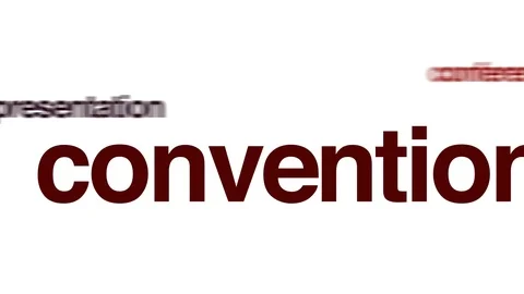 Convention animated word cloud. Stock Footage 71001739