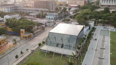 Convention center made of crystal Stock Footage 157691048